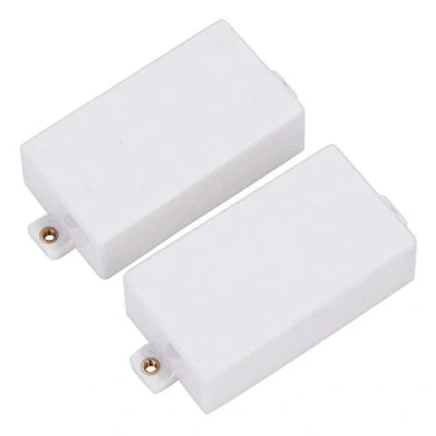 Abbildung von 2 teilige Humbucker Tonabnehmerabdeckungen, robuste Gitarren Tonabnehmerabdeckungen Versiegelte Ersatzteile f¨¹r E Gitarren(Wei?)Electric guitar accessories