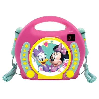 Abbildung von Lexibook Tragbarer CD Player mit 2 Mikrofonen Minnie Maus
