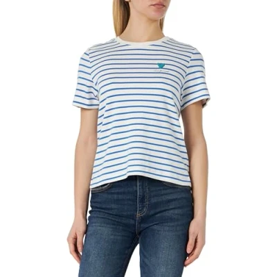 Abbildung von s.Oliver MIT Streifenmuster Tshirt print, Damen, Größe: 34, Royalblau