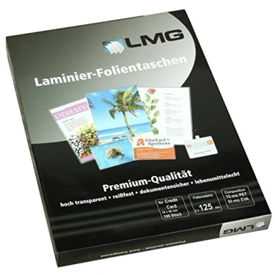 Abbildung von LMG LMGCC 125 Laminierfolien Credit Card, 54 x 86 mm, 2 mic, 100 Stück