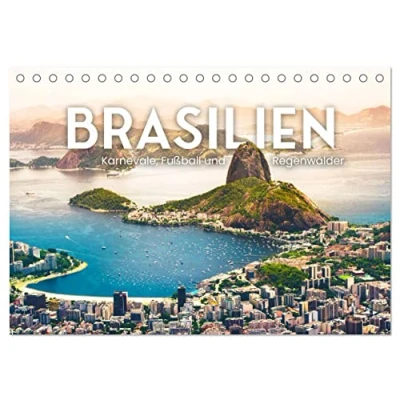Abbildung von Brasilien Karnevale, Fußball und Regenwälder. (Tischkalender 2025 DIN A5 quer), CALVENDO Monatskalender