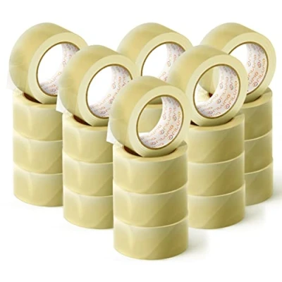 Abbildung von OFITURIA Transparentes Packband zum Verpacken von Kartons für Versand und Umzug. Siegel sichere widerstandsfähige Verpackungen (36 cms x 60 mts Transparente, 24 Rollos)