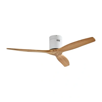 Abbildung von Lucande Deckenventilator Vindur, weiß, Holz, DC, leise