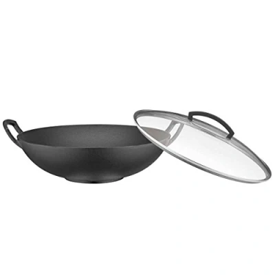 Abbildung von Spring 1692120635 Gusswok mit Glassdeckel, Gusseisen, silber, 15,2 x 38,8 42,8 cm