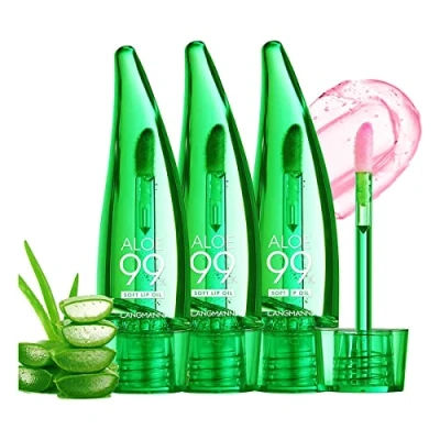 Abbildung von Pakivs 3 Pcs Aloe Vera Lipgloss Set,Magic Temperature Color Change Feuchtigkeitsspendender lang anhaltender Lippenstift Lip Tint für Frauen