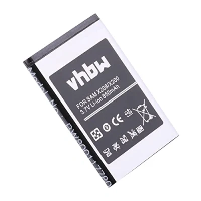 Abbildung von vhbw Akku kompatibel mit Samsung GT C3750, C5212, C3560, C3520, E1080, E1080i Handy Smartphone Telefon (850 mAh, 3,7 V, Li Ion)