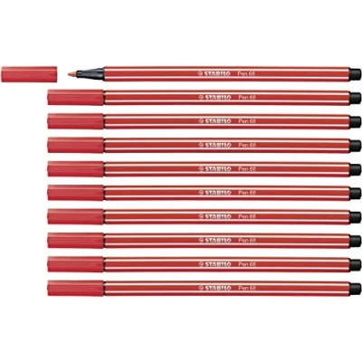 Abbildung von Premium Filzstift STABILO Pen 68 10er Pack carmin