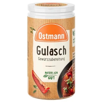 Abbildung von Ostmann Gewürze Gulasch Gewürzzubereitung klassisch Gewürz mit milder Schärfe für original 35 g in der Streudose