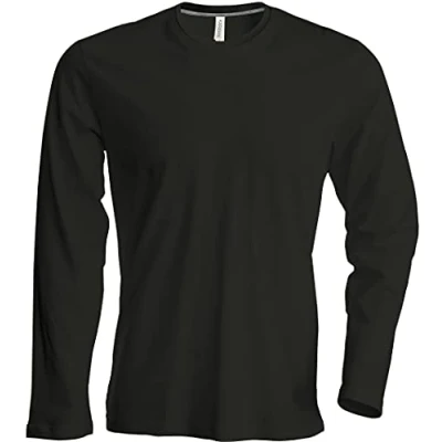 Abbildung von Herren T Shirt langarm von notrash2003 (4XL, Schwarz)