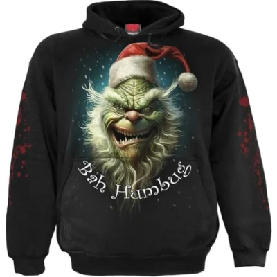 Abbildung von Spiral Bah Humbug Männer Kapuzenpullover schwarz XXL 100% Baumwolle Horror, Rockwear, Weihnachten