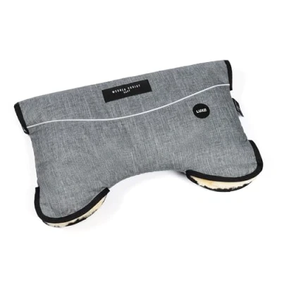Abbildung von Kinderwagen Muff aus Lammfell von WERNER CHRIST BABY MOFFY LUXE ist der ideale Handwärmer für Buggys medizinischem Fell, einfache Handhabung, Handmuff in Grigio (grau)