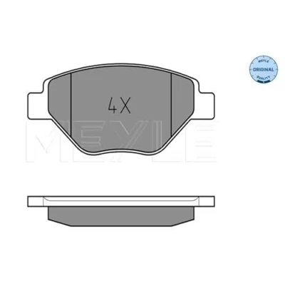 Abbildung von MEYLE 025 239 3418 Bremsbelagsatz ORIGINAL Quality Vorderachse exkl. Verschleißwarnkontakt mit Anti Quietsch Blech RENAULT: MEGANE 2