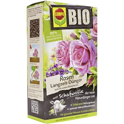 Abbildung von Compo Bio Rosen Langzeit Dünger mit Schafwolle 2 kg