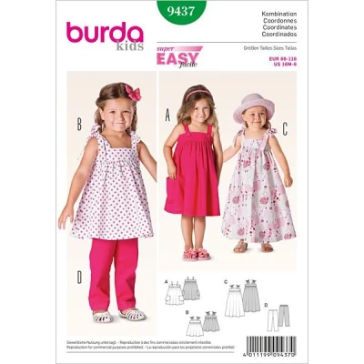 Abbildung von Burda Schnittmuster Tr?ger Kleid ? Hose 9437