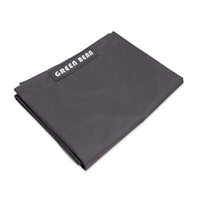 Abbildung von Green Bean Square XL Riesensitzsackhülle 120x160 cm PVC Bezug Indoor und Outdoor Sitzsackhülle Bag Sitzsackbezug ohne Füllung Lounge Chair Hülle abwaschbar Anthrazit