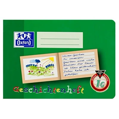 Abbildung von Oxford Geschichtenheft A5 quer, Lineatur 1G (1. Klasse), grün, 10 Stück