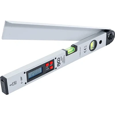 Abbildung von BGS 50440 Digitaler LCD Winkelmesser mit Wasserwaage 450 mm Winkelschmiege Feststellfunktion Neigungsmesser