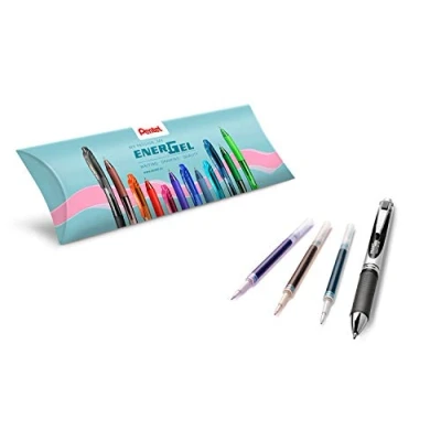 Abbildung von Pentel BL77 &amp; LR7 Energel XM Set schwarz farbig
