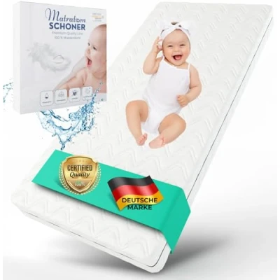 Abbildung von Kindermatratze COZY inkl. Matratzenschoner bis 30 cm Höhe, Alavya Home®, 10 hoch, (Set, 1X Wasserdicht matratzenschoner), mit waschbarem Bezug CertiPUR zertifizierter Härtegrad H2 Matratze