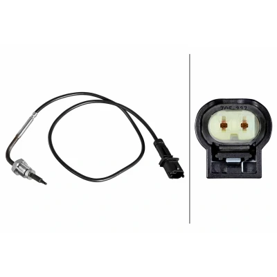 Abbildung von HELLA 6PT 010 376 661 Sensor, Abgastemperatur FIAT: Panda II Schrägheck, 500 Schrägheck