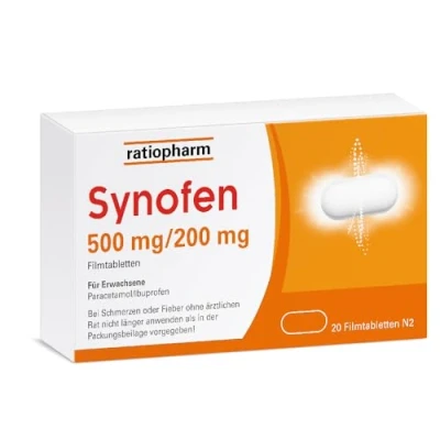 Abbildung von Synofen 500 Mg/200 mg Filmtabletten 20 St