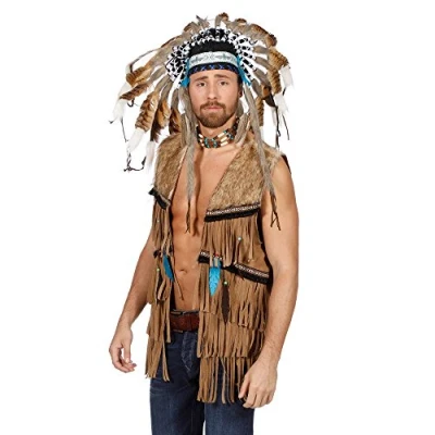Abbildung von Metamorph Hippie Kostüm Hippieweste mit Fransen, Die beste Weste für Woodstock
