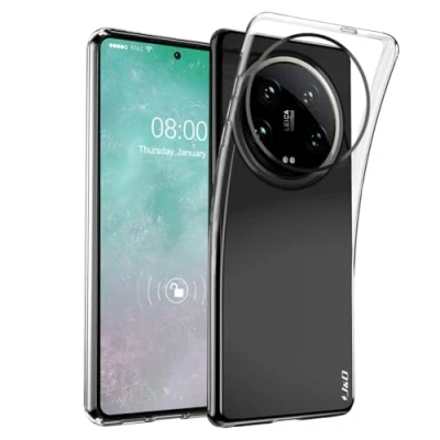 Abbildung von J&amp;D Case Kompatibel für Xiaomi 14 Ultra Hülle, Leichtgewichtig Durchsichtig Stoßfest Schützend Dünn Silikon Stoßschutzhülle Ultra, Transparent