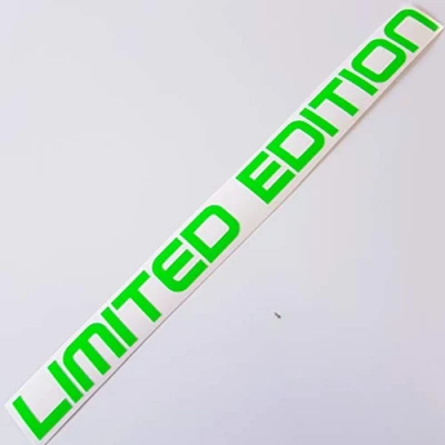 Abbildung von folien zentrum Limited Edition Neon Grün 20 x 1,5 cm hochwertiger Aufkleber Auto Tuning OEM &amp; JDM Sticker Lustige für Stickerbomb Autoaufkleber Made in Germany