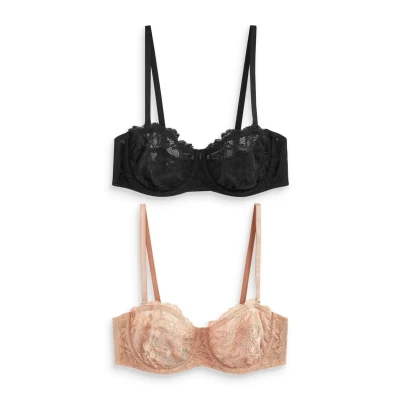 Abbildung von Next NON PAD Strapless 2 PACK Standard Bügel BH, Damen, Größe: 95xB, Black