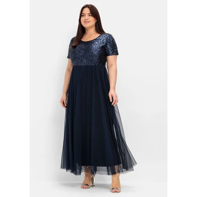 Abbildung von Sheego MAXI Ballkleid, Damen, Größe: 46, Navy