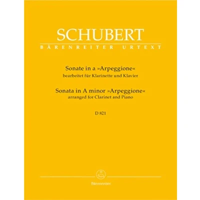 Abbildung von Sonate a Moll D 821 &quot;&quot;Arpeggione&quot;&quot; Bearbeitet für Klarinette und Klavier