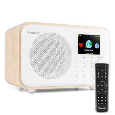 Abbildung von Audizio Vicenza WIFI Internet Radio, batteriebetrieben DAB+ Weiß