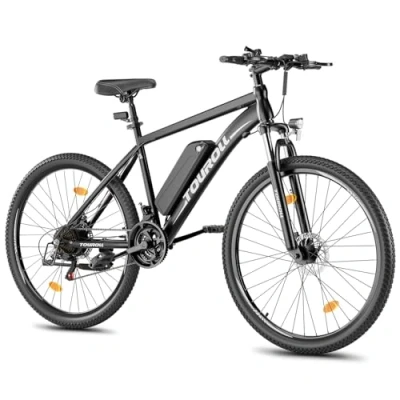 Abbildung von Touroll E Bike U1 26 MTB Electric (Wasserflasche oder Handschuhe schenken), 21 Gang Shimano, Hub Motor, 13Ah abnehmbarer Li Ionen Akku, 65KM Reichweite, CST Off Road Reifen