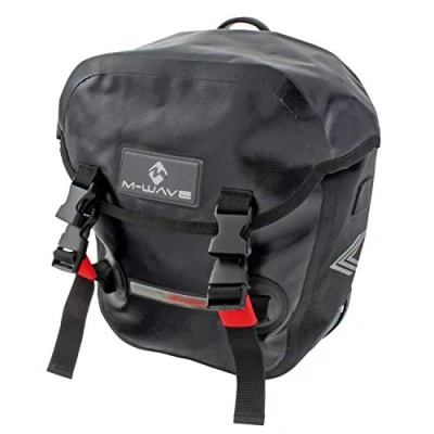 Abbildung von M Wave Gepäckträgertasche Doppelpacktasche Manitoba 2x 12,5 ltr. Wasserdicht, schwarz