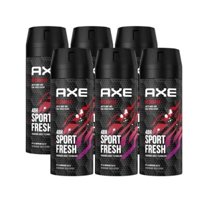Abbildung von 6x AXE Deodorant / Bodyspray Men Recharge Sport Fresh 150ml