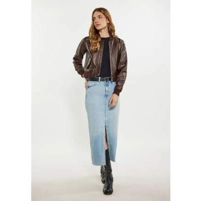 Abbildung von DREIMASTER Vintage Damen Jacke XL / Dunkelbraun 100% Lammleder