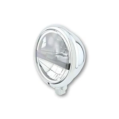 Abbildung von HIGHSIDER Bates Style Typ 5 Motorrad LED Scheinwerfer 3/4 Zoll, E geprüft (Chrome)