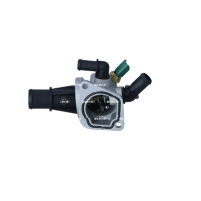 Abbildung von NRF 725221 Kühlwasserthermostat mit Sensor, Dichtring Gehäuse OPEL: Corsa C Schrägheck, Meriva A, Tigra Twintop, SUZUKI: SWIFT 3, Splash