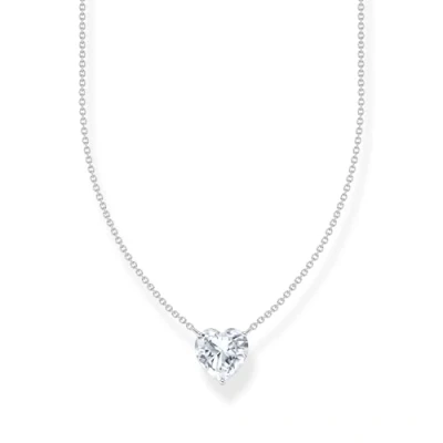Abbildung von THOMAS SABO Kette mit Anhänger großer Herz Anhänger, KE2211 051 14 L45V, 9 Zirkonia (synth)