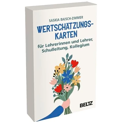 Abbildung von Wertschätzungskarten für Lehrerinnen und Lehrer, Schulleitung, Kollegium: 34 Karten mit Booklet
