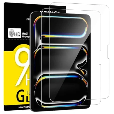 Abbildung von NEW&#039;C 2 Stück, Schutzfolie für iPad Pro 11 Zoll M4 (2024), Panzer Schutz Glas Folie,9H Härte,HD Displayschutzfolie, 0.33mm Ultra klar