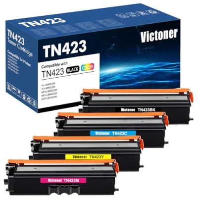 Abbildung von TN 423 TN423 MFC L8690CDW HL L8260CDW Toner : für Brother TN423BK TN421 421 L8360CDW L8900CDW DCP L8410CDW L8410CDN ( Schwarz Cyan Gelb Magenta, 4er Pack )