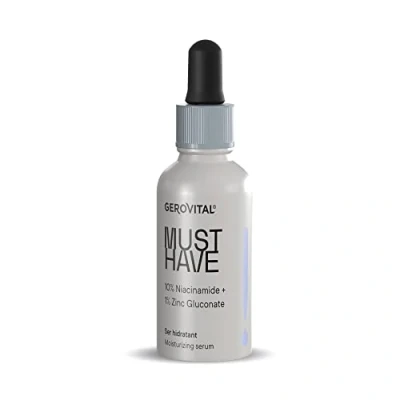 Abbildung von Gerovital Feuchtigkeitsspendendes Niacinamide Serum 10% Niacinamid, 1% Zinkgluconat für Gesicht, Hals &amp; Dekolleté Skin Care mit Panthenol, reduziert Falten Narben Pigmentflecken Entferner Gesicht