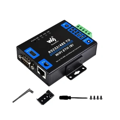Abbildung von Waveshare RS232/485 to WiFi and RJ45 Ethernet Converter Module Industrial Grade Serial Server,Support WiFi,Serial Port Ethernet, Modbus Gateway, MQTT Gateway