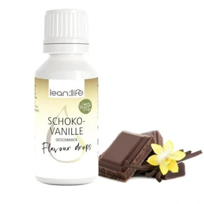 Abbildung von Lean:Life Flavour Drops 30 ml Schoko Vanille Aroma Tropfen für Lebensmittel zuckerfrei und kalorienarm