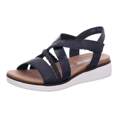 Abbildung von Rieker Plateausandalette, Damen, Größe: 42, Schwarz Schuhe