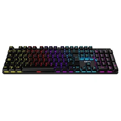 Abbildung von KROM KASIC NXKROMKASIC Mechanische Gaming Tastatur RGB Regenbogen, Modus, WASD Schalter und Richtungstasten, Windows Vista, Window 7/8/10, USB, ES Layout, Schwarz