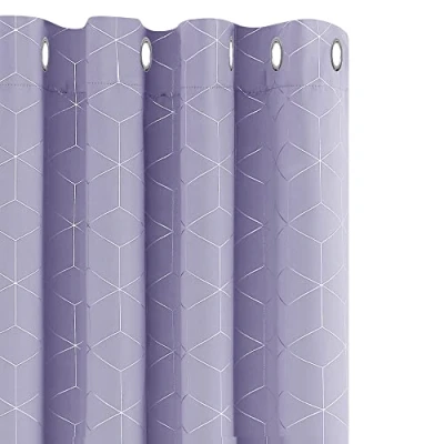 Abbildung von Deconovo Abdunkelnd Gardinen, Sichtschutz Vorhang mit Ösen, Thermogardinen für Kinderzimmer, 229x117 cm(HöhexBreite), Lavendel, 2er Set