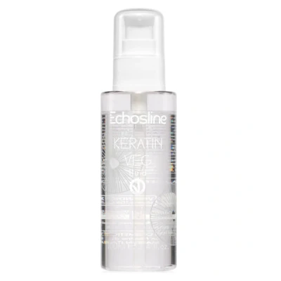 Abbildung von Echosline Keratin Veg Fluid restrukturierendes zum Glätten, Doppelspitzen, für gefärbtes und chemisch behandeltes Haar, 100 ml