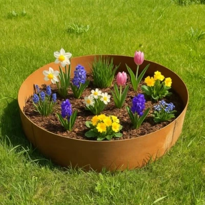 Abbildung von Czaja Pflanzring Ø 120 cm Edelrost, 20 Hoch Rund Hochbeet Rost Pflanzgefäß Pflanzkübel Metallring Kräuterbeet Stahlring Stahl Ring